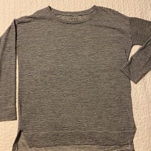 LOFT Striped Long Sleeve Top